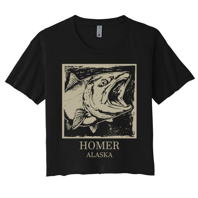 Fishing Town Souvenir Homer Alaska Cute Gift Crop Top