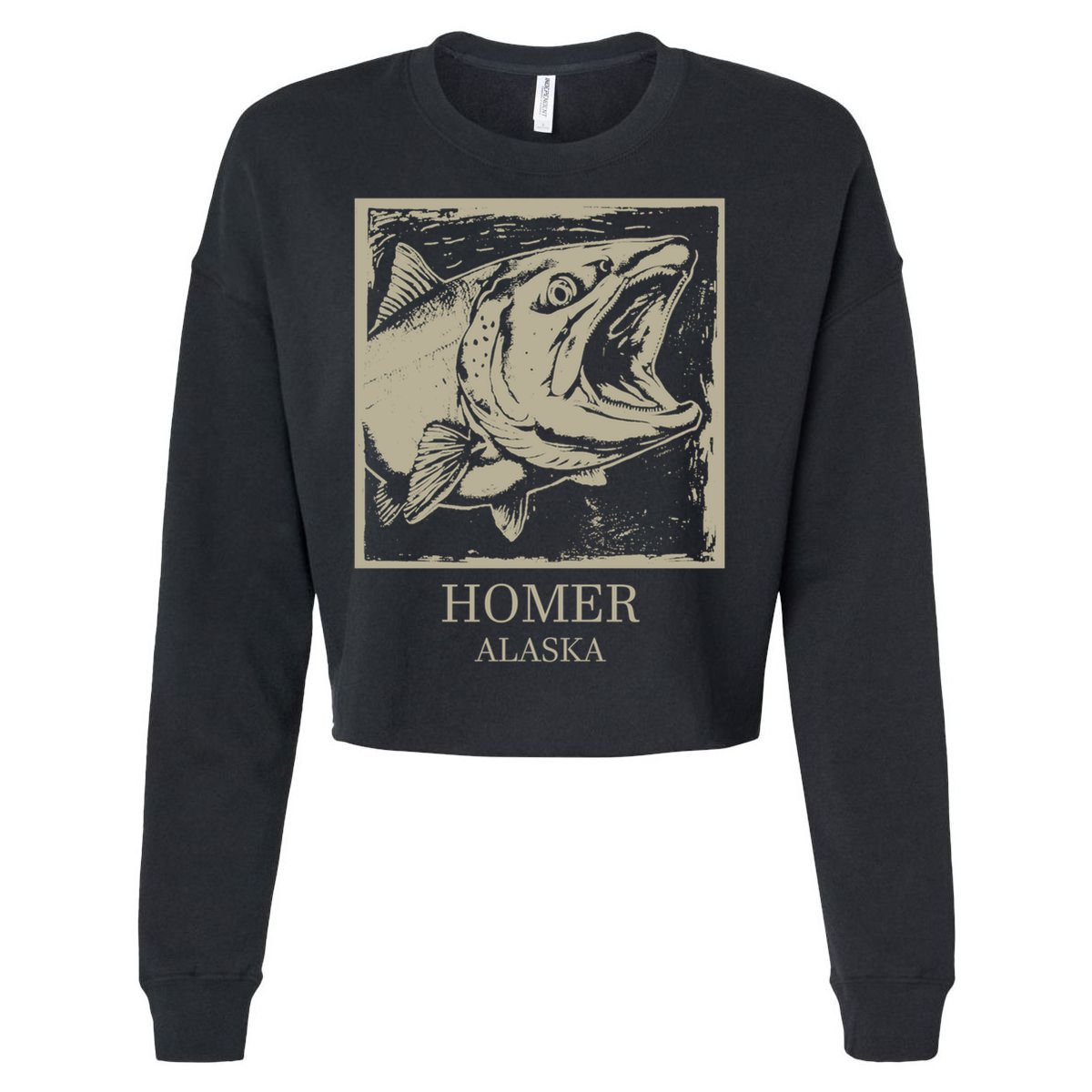 Fishing Town Souvenir Homer Alaska Cute Gift Cropped Pullover Crew