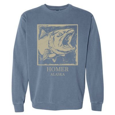 Fishing Town Souvenir Homer Alaska Cute Gift Garment-Dyed Sweatshirt