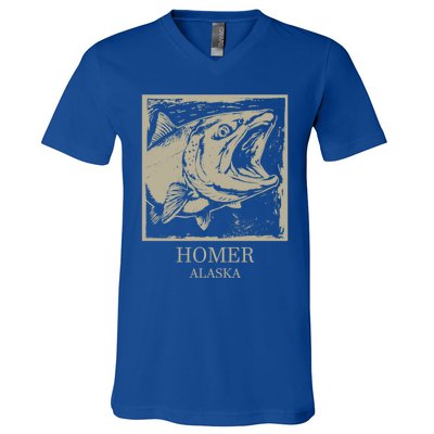 Fishing Town Souvenir Homer Alaska Cute Gift V-Neck T-Shirt