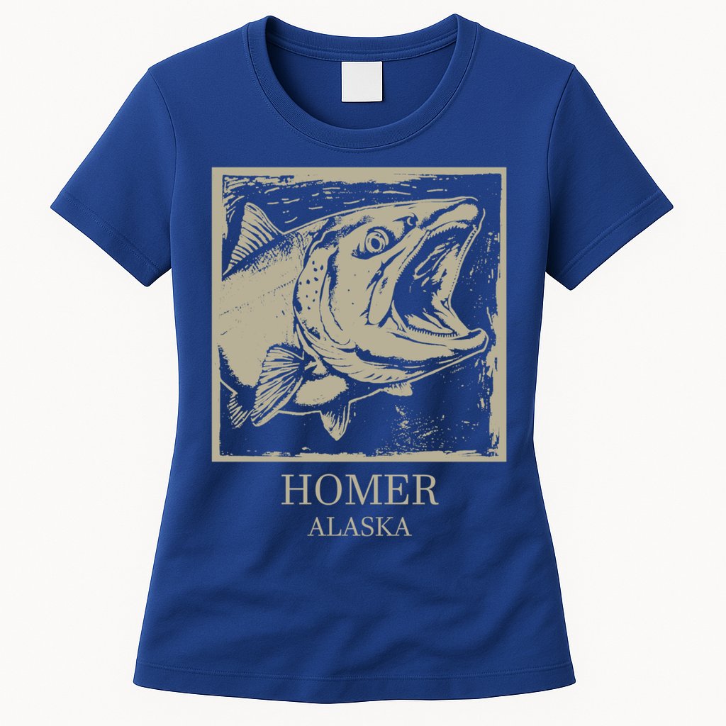 Fishing Town Souvenir Homer Alaska Cute Gift Womens T-Shirt