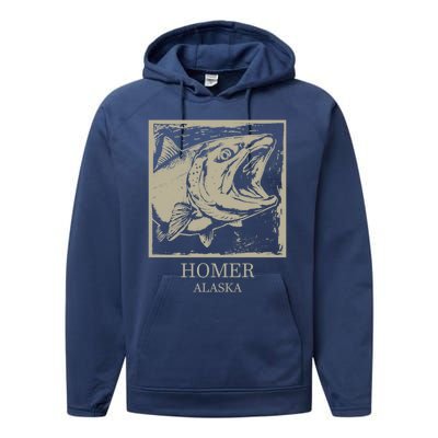 Fishing Town Souvenir Homer Alaska Cute Gift Performance Fleece Hoodie