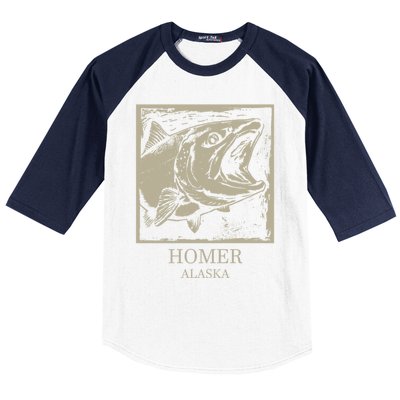 Fishing Town Souvenir Homer Alaska Cute Gift Baseball Sleeve Shirt