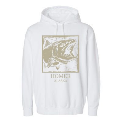 Fishing Town Souvenir Homer Alaska Cute Gift Garment-Dyed Fleece Hoodie