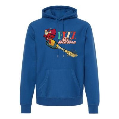 Fizz The Season Be Merry Santa Claus Xmas Champagne Gift Premium Hoodie