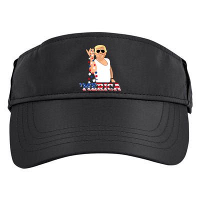Funny Trump Salt Merica Freedom 4th Of July Adult Drive Performance Visor