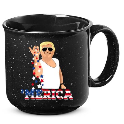 Funny Trump Salt Merica Freedom 4th Of July 15oz Campfire Ceramic Mug