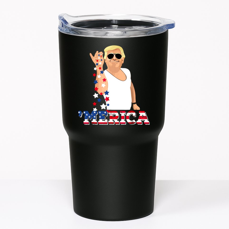 Funny Trump Salt Merica Freedom 4th Of July Tumbler