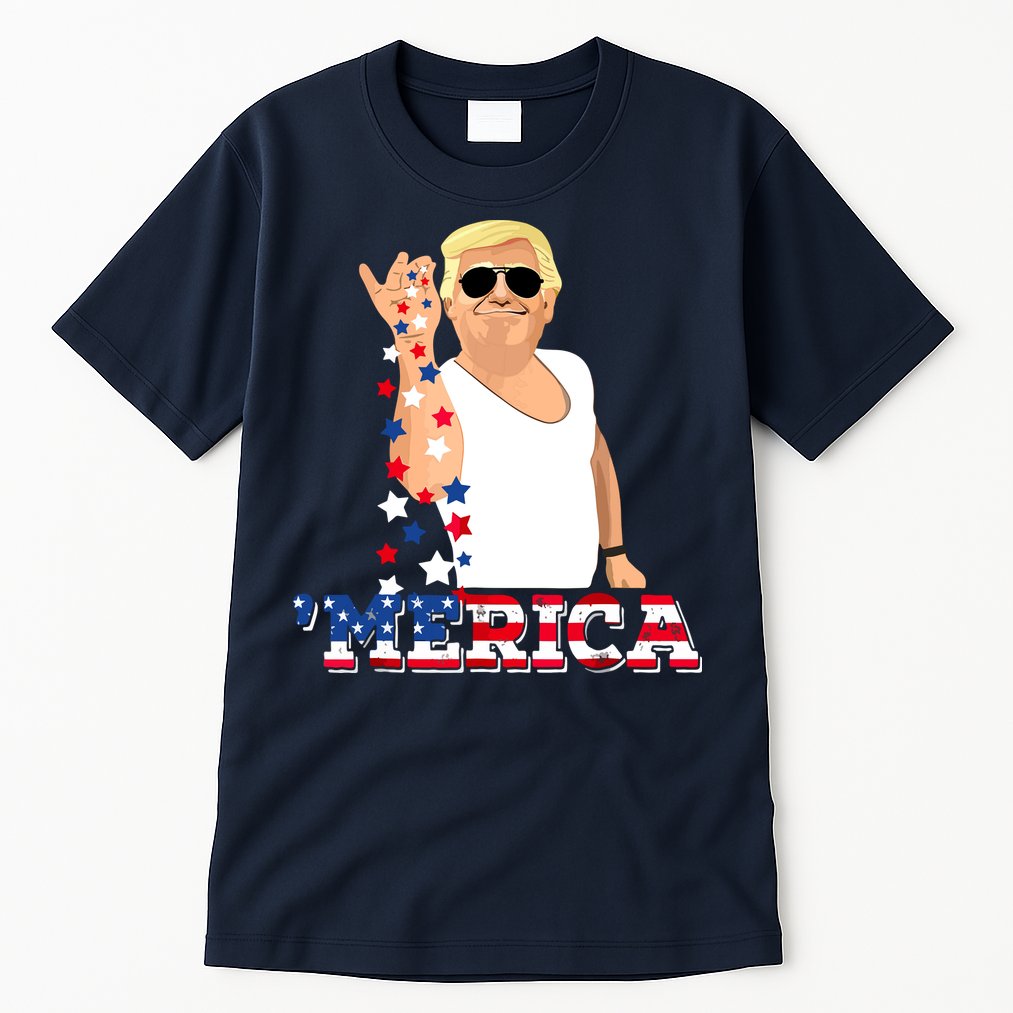 Funny Trump Salt Merica Freedom 4th Of July Tall T-Shirt