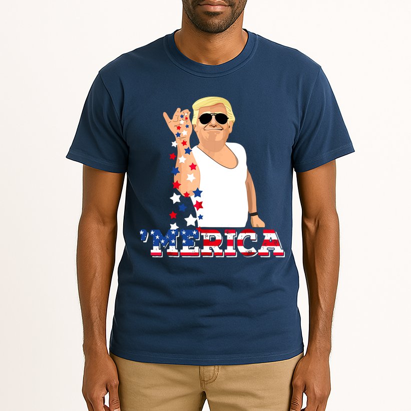 Funny Trump Salt Merica Freedom 4th Of July Tall T-Shirt