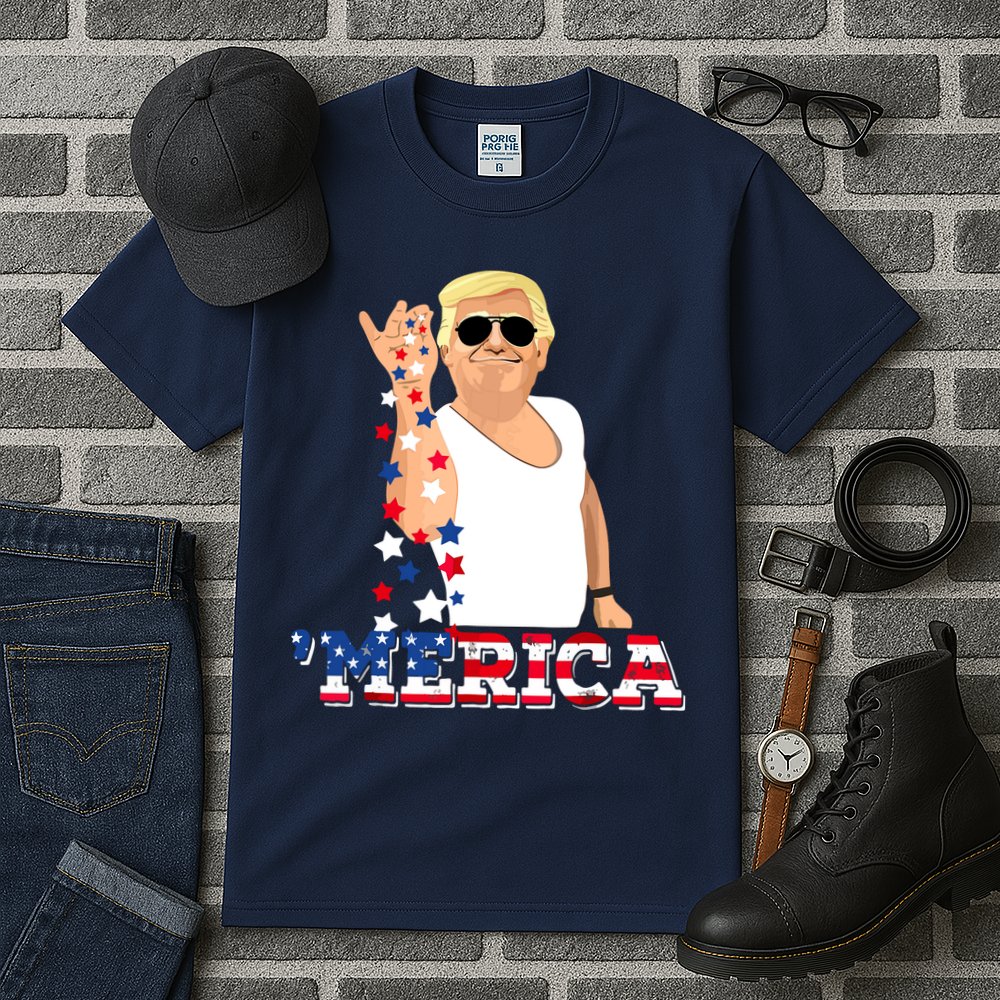 Funny Trump Salt Merica Freedom 4th Of July Tall T-Shirt