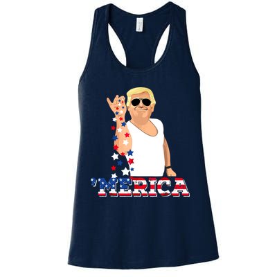 Funny Trump Salt Merica Freedom 4th Of July Womens Tank Top