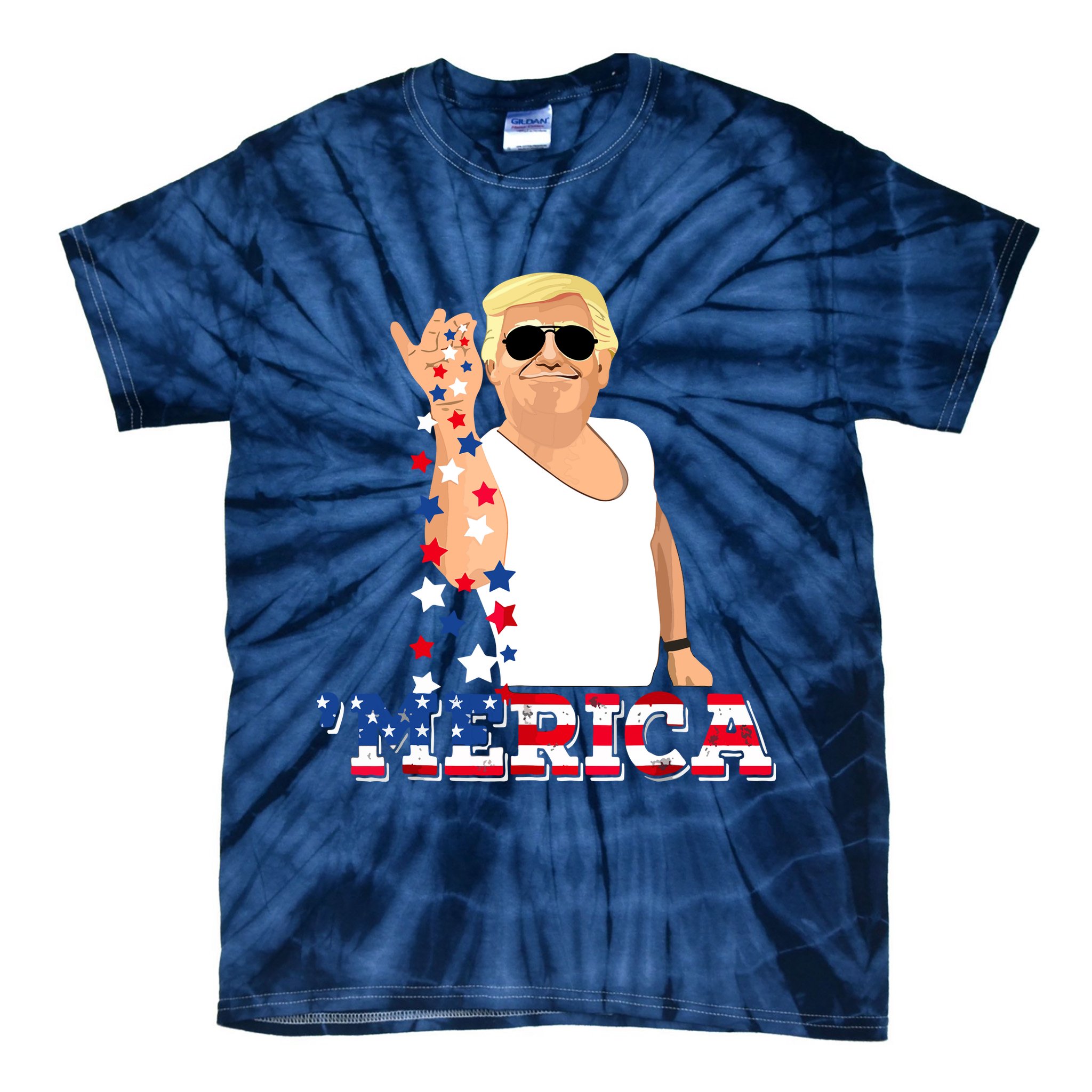 Funny Trump Salt Merica Freedom 4th Of July Tie-Dye T-Shirt
