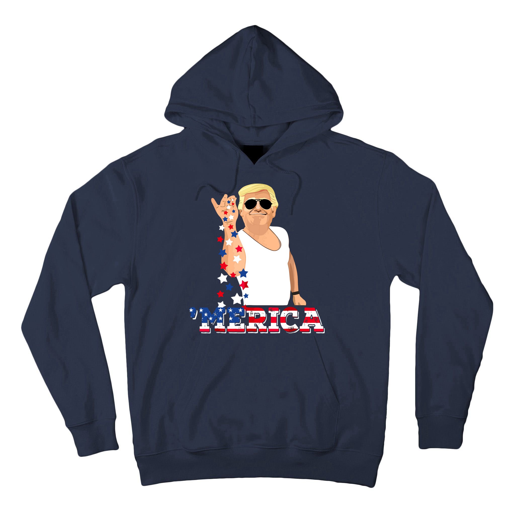 Funny Trump Salt Merica Freedom 4th Of July Tall Hoodie