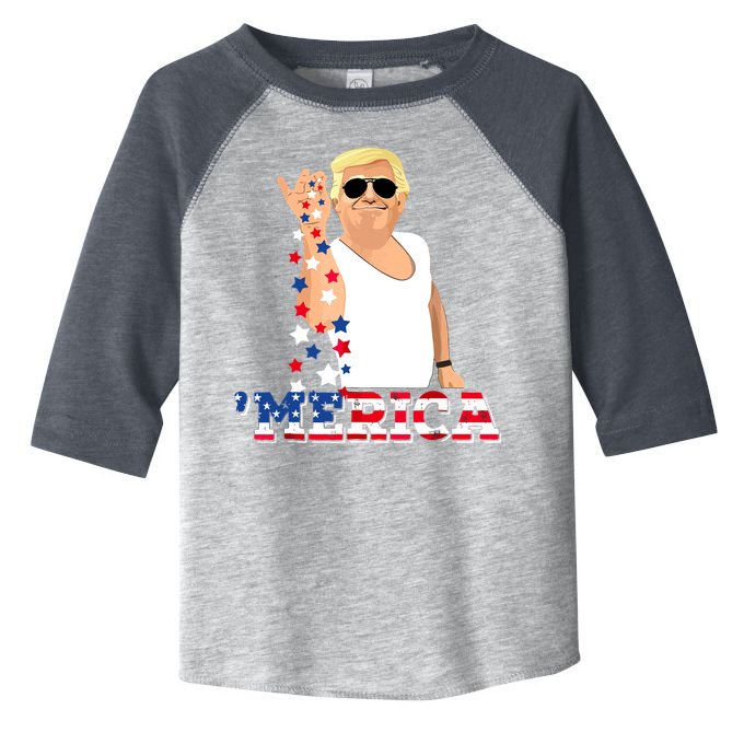 Funny Trump Salt Merica Freedom 4th Of July Toddler Fine Jersey T-Shirt