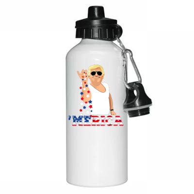 Funny Trump Salt Merica Freedom 4th Of July Aluminum Water Bottle 