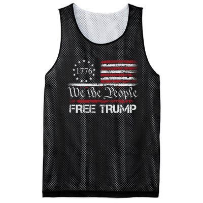 Free Trump Supporters Pro Trump American Flag Mesh Reversible Basketball Jersey Tank