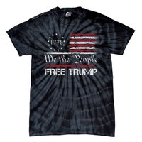 Free Trump Supporters Pro Trump American Flag Tie-Dye T-Shirt