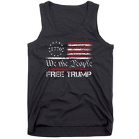 Free Trump Supporters Pro Trump American Flag Tank Top