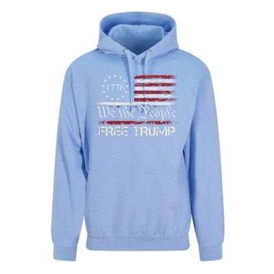 Free Trump Supporters Pro Trump American Flag Unisex Surf Hoodie