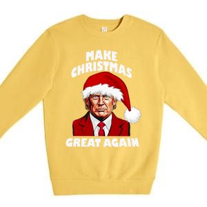 Funny Trump Santa Hat Make Christmas Great Again Gift Premium Crewneck Sweatshirt