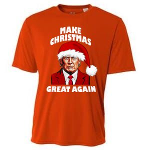 Funny Trump Santa Hat Make Christmas Great Again Gift Cooling Performance Crew T-Shirt