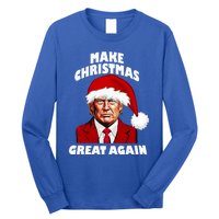 Funny Trump Santa Hat Make Christmas Great Again Gift Long Sleeve Shirt