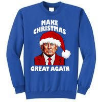 Funny Trump Santa Hat Make Christmas Great Again Gift Tall Sweatshirt