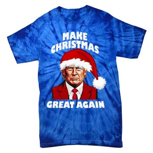 Funny Trump Santa Hat Make Christmas Great Again Gift Tie-Dye T-Shirt