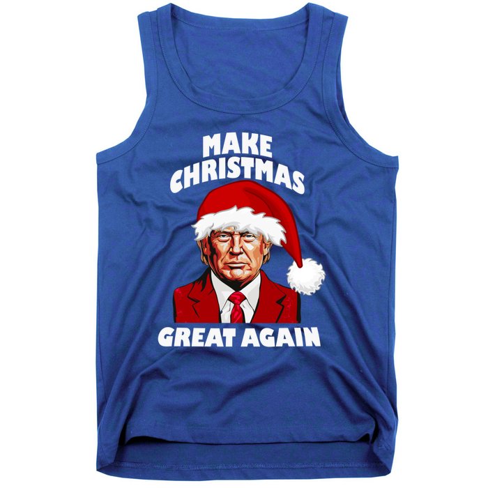 Funny Trump Santa Hat Make Christmas Great Again Gift Tank Top