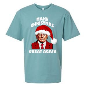 Funny Trump Santa Hat Make Christmas Great Again Gift Sueded Cloud Jersey T-Shirt