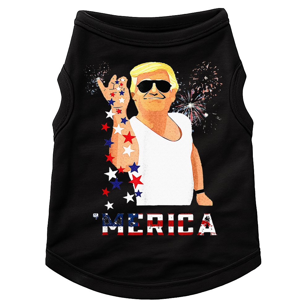 Funny Trump Salt Merica Freedom 4th Of July Gifts Doggie Tank