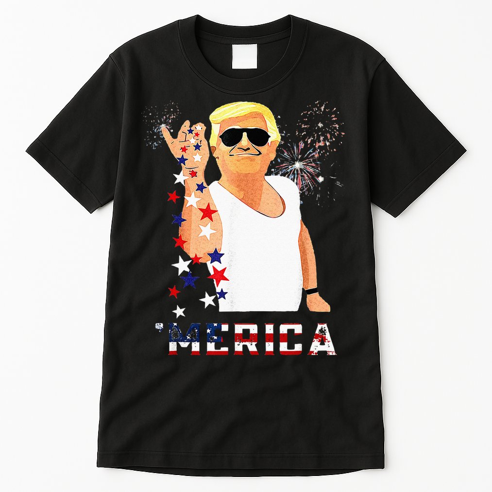 Funny Trump Salt Merica Freedom 4th Of July Gifts Tall T-Shirt