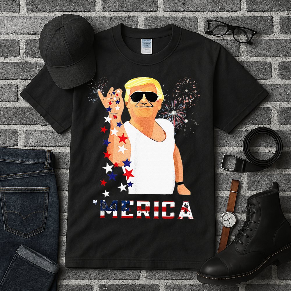 Funny Trump Salt Merica Freedom 4th Of July Gifts Tall T-Shirt