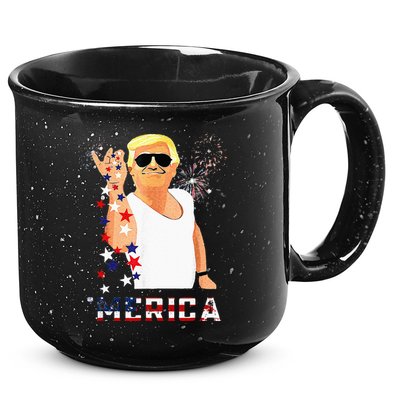 Funny Trump Salt Merica Freedom 4th Of July Gifts 15oz Campfire Ceramic Mug