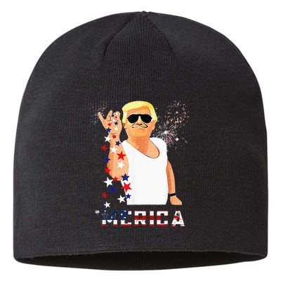 Funny Trump Salt Merica Freedom 4th Of July Gifts Sustainable Beanie