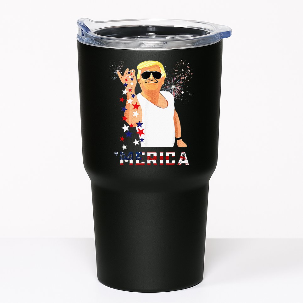 Funny Trump Salt Merica Freedom 4th Of July Gifts Tumbler