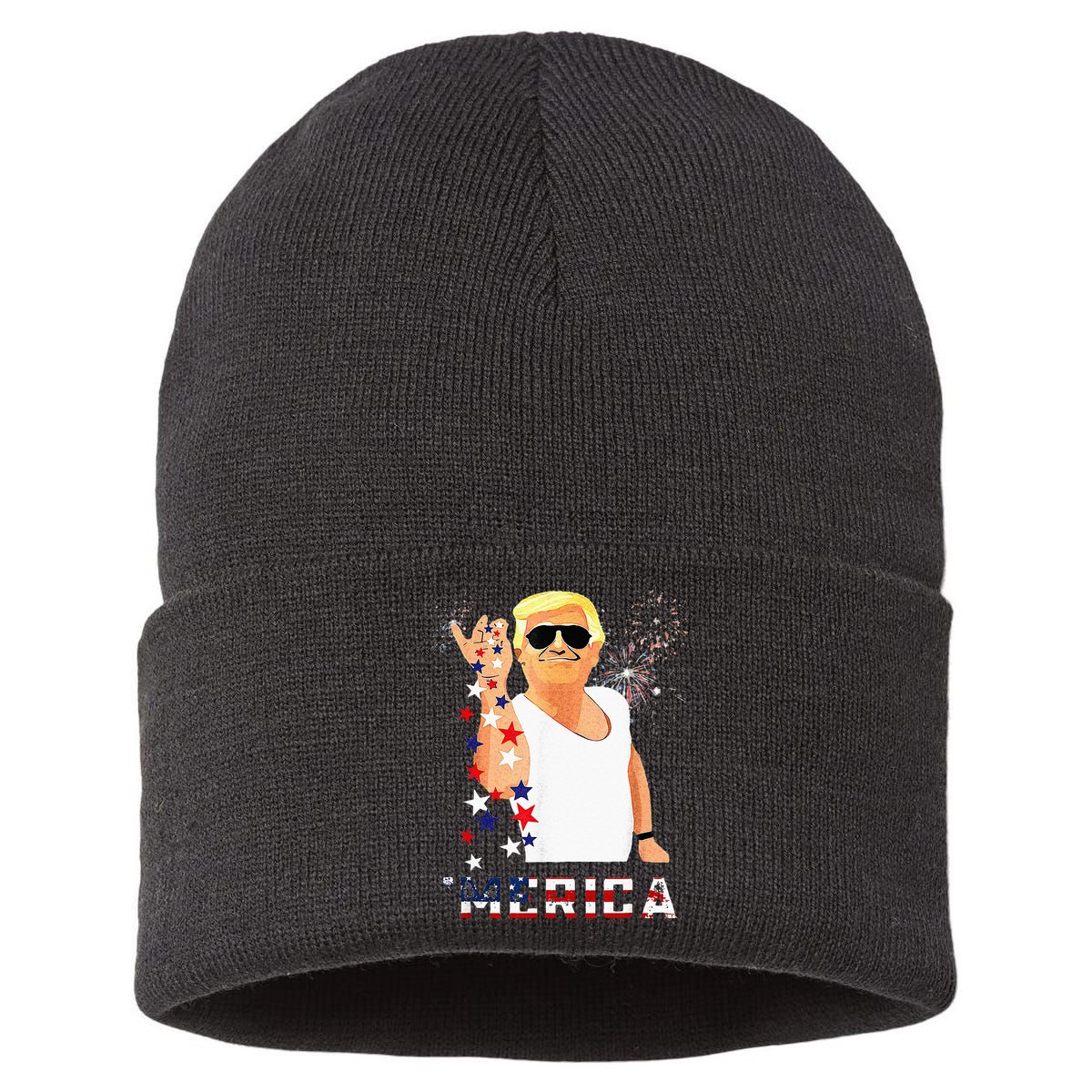Funny Trump Salt Merica Freedom 4th Of July Gifts Sustainable Knit Beanie