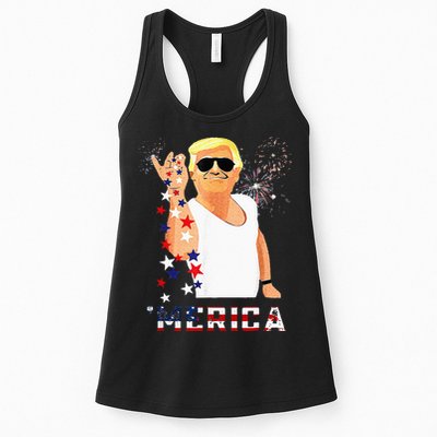 Funny Trump Salt Merica Freedom 4th Of July Gifts Womens Tank Top