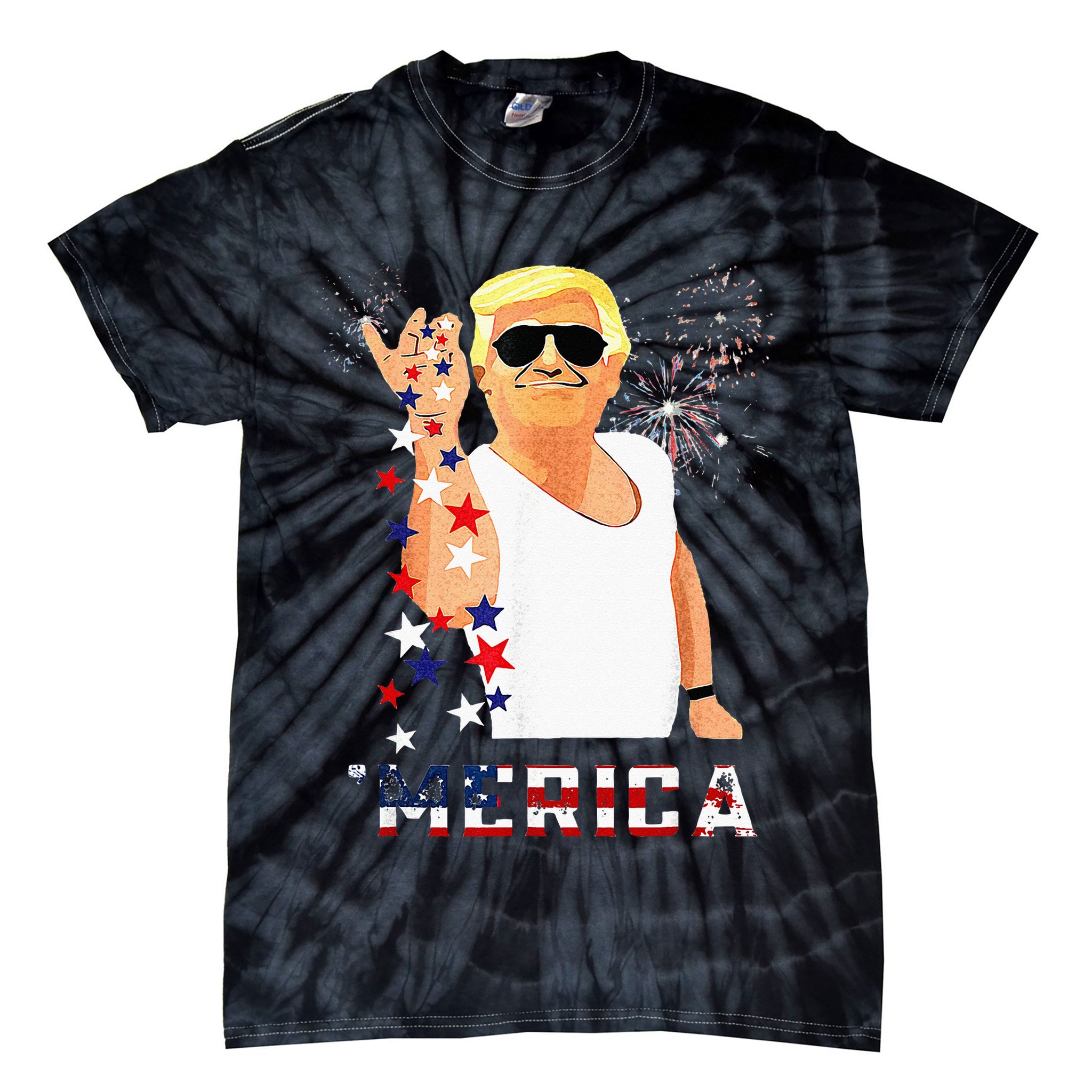 Funny Trump Salt Merica Freedom 4th Of July Gifts Tie-Dye T-Shirt