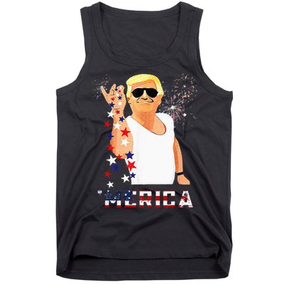 Funny Trump Salt Merica Freedom 4th Of July Gifts Tank Top