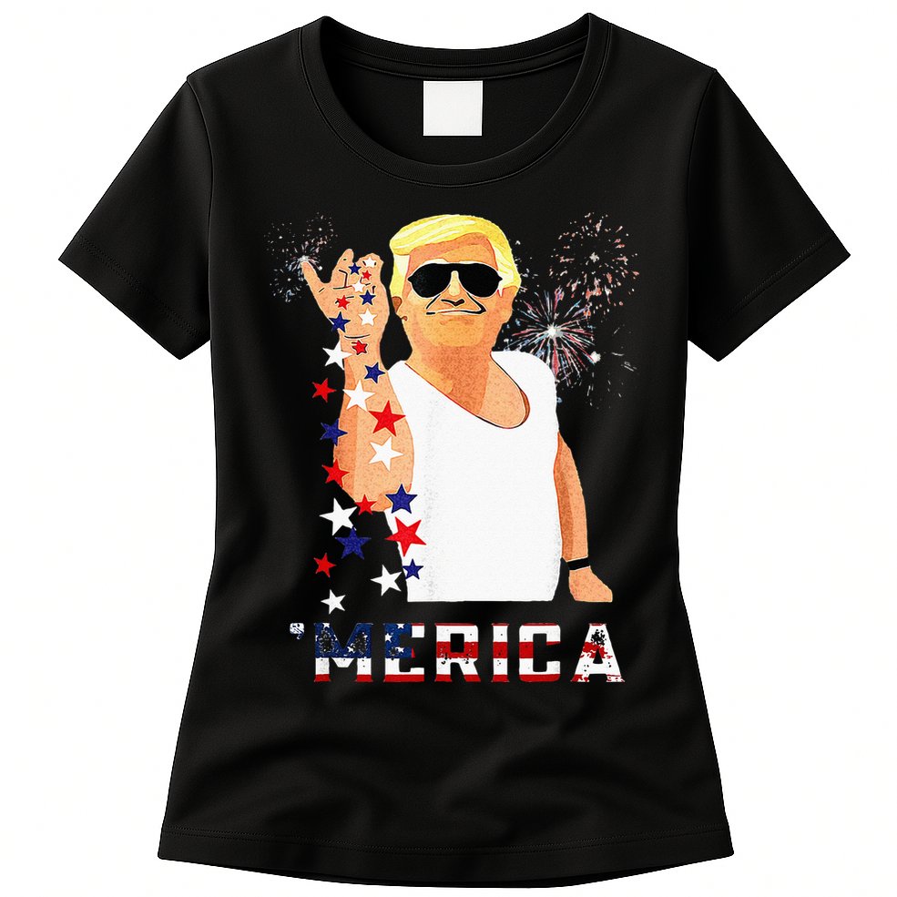Funny Trump Salt Merica Freedom 4th Of July Gifts Womens T-Shirt