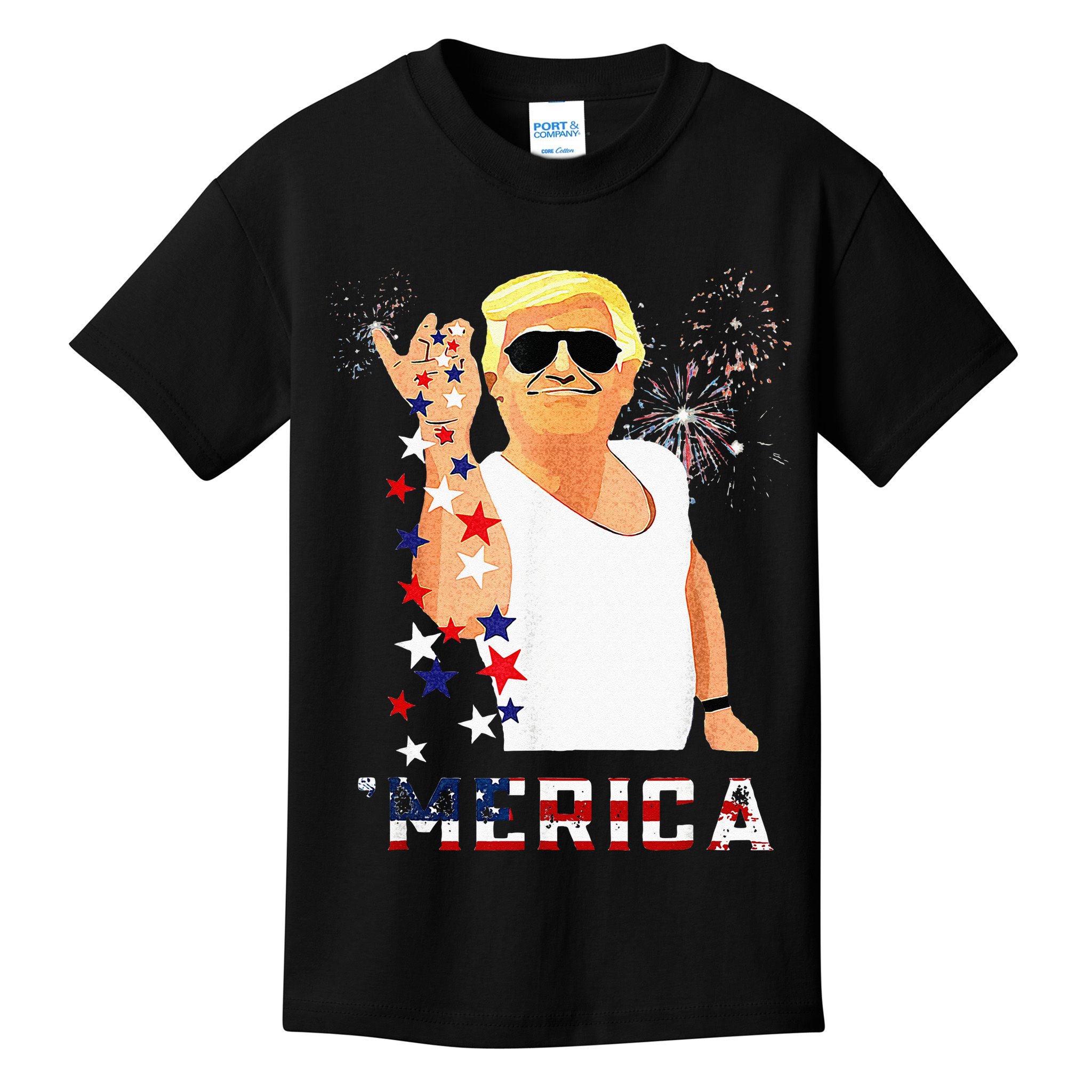 Funny Trump Salt Merica Freedom 4th Of July Gifts Kids T-Shirt