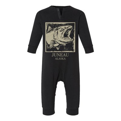 Fishing Town Souvenir Juneau Alaska Gift Infant Fleece One Piece