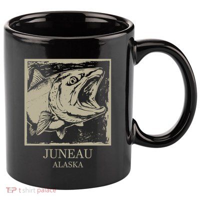 Fishing Town Souvenir Juneau Alaska Gift 11oz C Handle Ceramic Mug