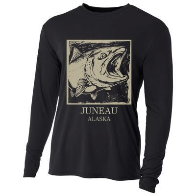 Fishing Town Souvenir Juneau Alaska Gift Cooling Performance Long Sleeve Crew