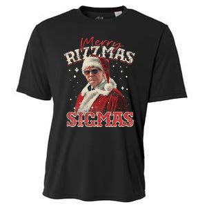 Funny Trump Santa Merry Sigmas Xmas Pajamas Cooling Performance Crew T-Shirt