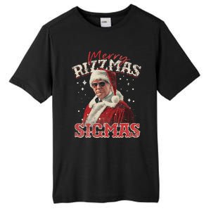 Funny Trump Santa Merry Sigmas Xmas Pajamas Tall Fusion ChromaSoft Performance T-Shirt