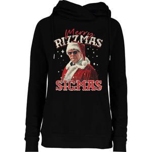 Funny Trump Santa Merry Sigmas Xmas Pajamas Womens Funnel Neck Pullover Hood