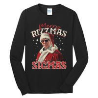 Funny Trump Santa Merry Sigmas Xmas Pajamas Tall Long Sleeve T-Shirt